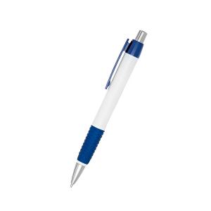 Caneta Plástica Borracha Azul      