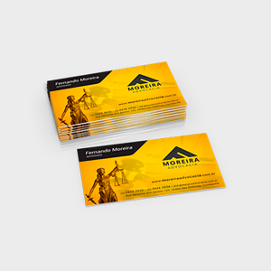 Cartão de visita Supremo 300g 9x5cm 4x4 SEM UV Corte Reto 